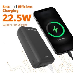 Amazon Basics 27000 mAh Power Bank | 22.5W Fast Charging | Triple Output | Smartphones, TWS, Speakers, Tablets (Open Box)