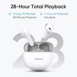 realme Buds T01 True Wireless in-Ear Earbuds with AI ENC for Calls, 13mm Dynamic Driver, Upto 28Hrs Battery, 88mm Latency, Bluetooth V5.4 & Google Fast Pair (Open Box)