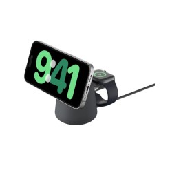 Belkin 2-in-1 Wireless MagSafe 15W Fast Charging Dock | Compatible with iPhone 16, 15, 14, 13, and 12 Series, AirPods, and Other MagSafe Enabled Devices (Open Box)