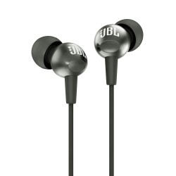 JBL C200SI, Premium in Ear Wired Earphones with Mic, Signature Sound, One Button Multi-Function Remote, Premium Metallic Finish, Angled Earbuds for Comfort fit (Open Box)