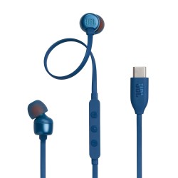 JBL Tune 310 Wired in Ear Type C Headphones, Hi-Res Audio with Digital-to-Analog Converter, 3-Button EQ Preset Remote with Microphone, Tangle-Free Flat Cable, Compatible with USB-C Devices (Open Box)