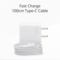 Mi Xiaomi 22.5W Fast USB Type C Charger Combo|Compatible for Mobile,Power Banks|Fast Charging|(Adapter + USB to Type C Cable) (Open Box)