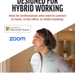 Poly (Plantronics) Voyager Focus 2 Wireless Headset, On-Ear w/Noise-canceling mic, ANC, 175 g, PC via BT700 Bluetooth Adapter/Smartphone via Bluetooth, Up to 25 Hours Talk time