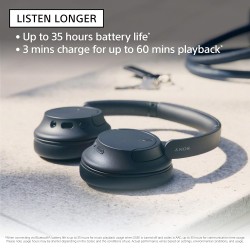 Sony WH-CH720N, Wireless Over-Ear Active Noise Cancellation Headphones with Mic, up to 35 Hours Playtime, Multi-Point Connection, App Support, AUX & Voice Assistant Support for Mobile Phones (Open Box)