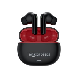 amazon basics True Wireless in-Ear Earbuds with Mic, Low-Latency Gaming Mode, Touch Control, IPX5 Water-Resistance, Bluetooth 5.3, Up to 60 Hours Play Time, Voice Assistance and Fast Charging (Open Box)
