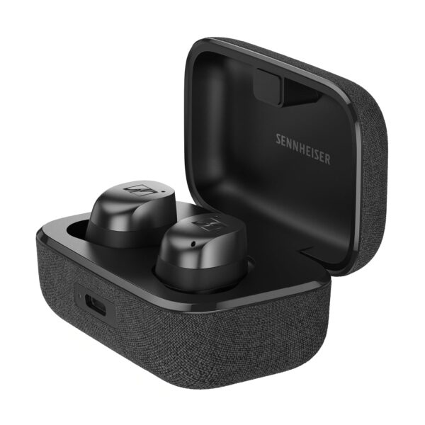 Sennheiser MOMENTUM True Wireless 4 Earbuds,TrueResponse Drivers, Lossless Audio, Auracast, Adaptive ANC, Anti‑Wind+Transparency Modes, 30 Hrs Battery, Qi Fast Charge, 6‑Mics - Open Box
