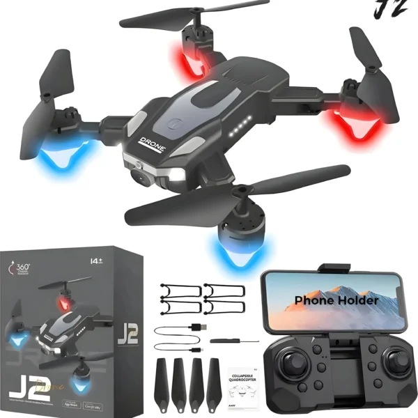 J2 foldable drone with HD camera and WiFi FPV technology